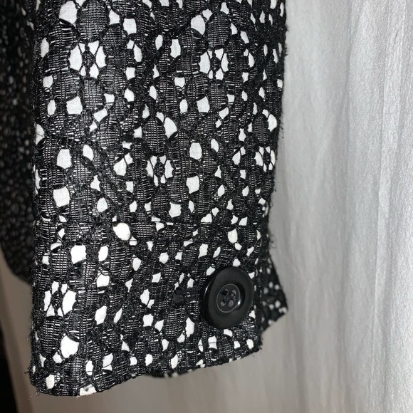 Luciano Dante Women’s Black Abstract Pattern Jacket Blazer Size XL - Picture 4 of 7